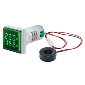 piloto voltimetro amperimetro 220v verde